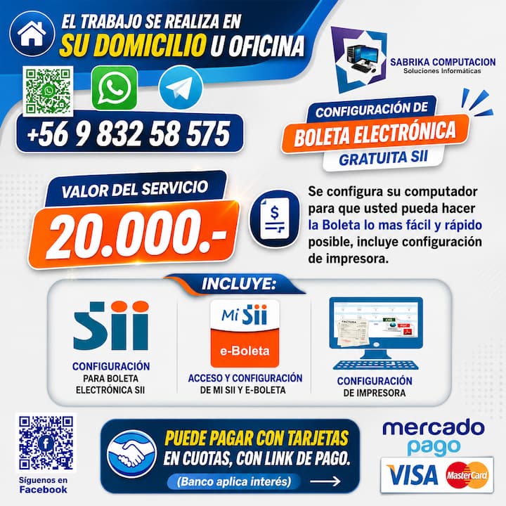 Configuración Boleta Electrónica en Punta Arenas - $20.000